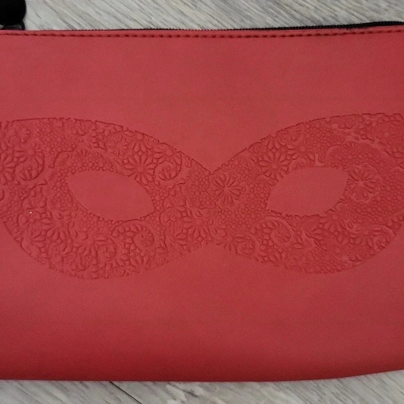 Ipsy Red Floral Masquerade Cosmetic Pouch - Picture 2 of 6